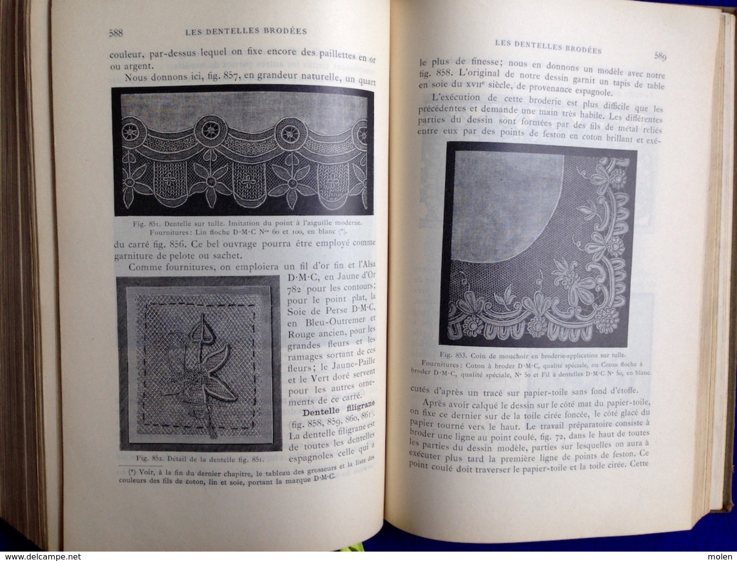 ENCYCLOPEDIE DES OUVRAGES DE DAMES ©1886 D.M.C. 798pp DMC BRODERIE DENTELLE EMBROIDERY BORDUURWERK STICKEREI RICAMO Z758