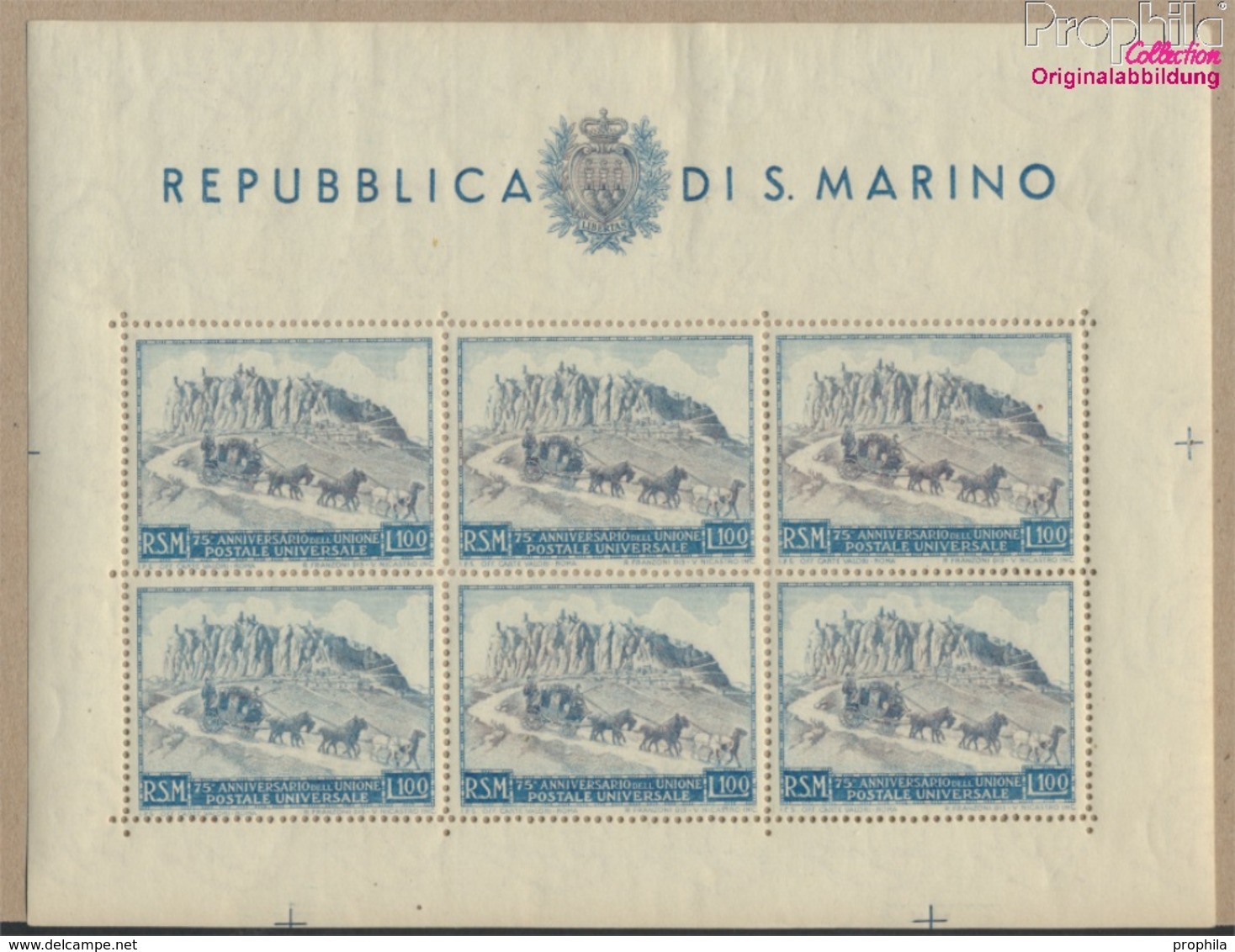 San Marino 438Klb Kleinbogen (kompl.Ausg.) Postfrisch 1949 75Jahre UPU (9305287 - Ungebraucht