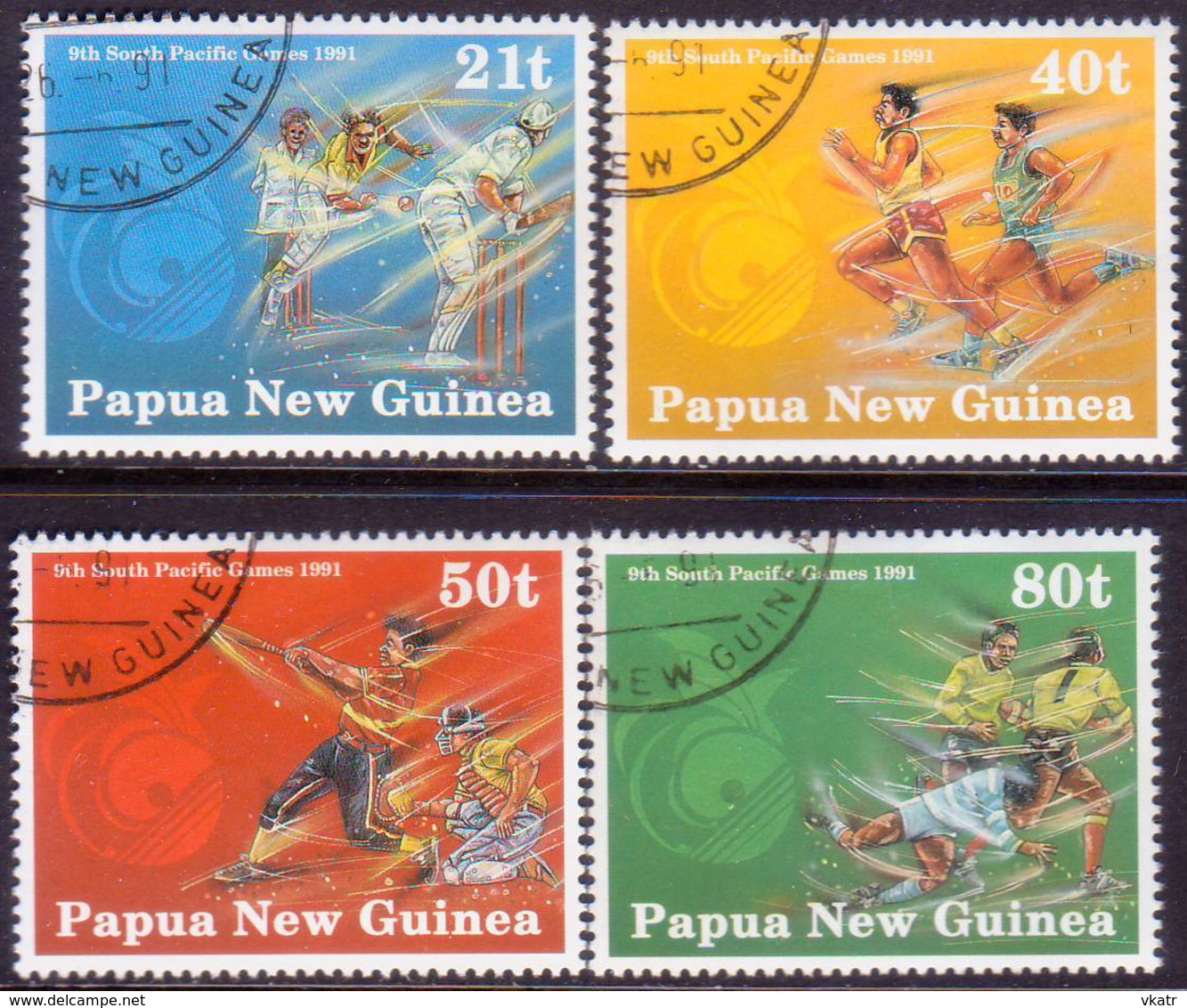 PAPUA NEW GUINEA 1991 SG #651-54 Compl.set Used 9th South Pacific Games - Papua New Guinea