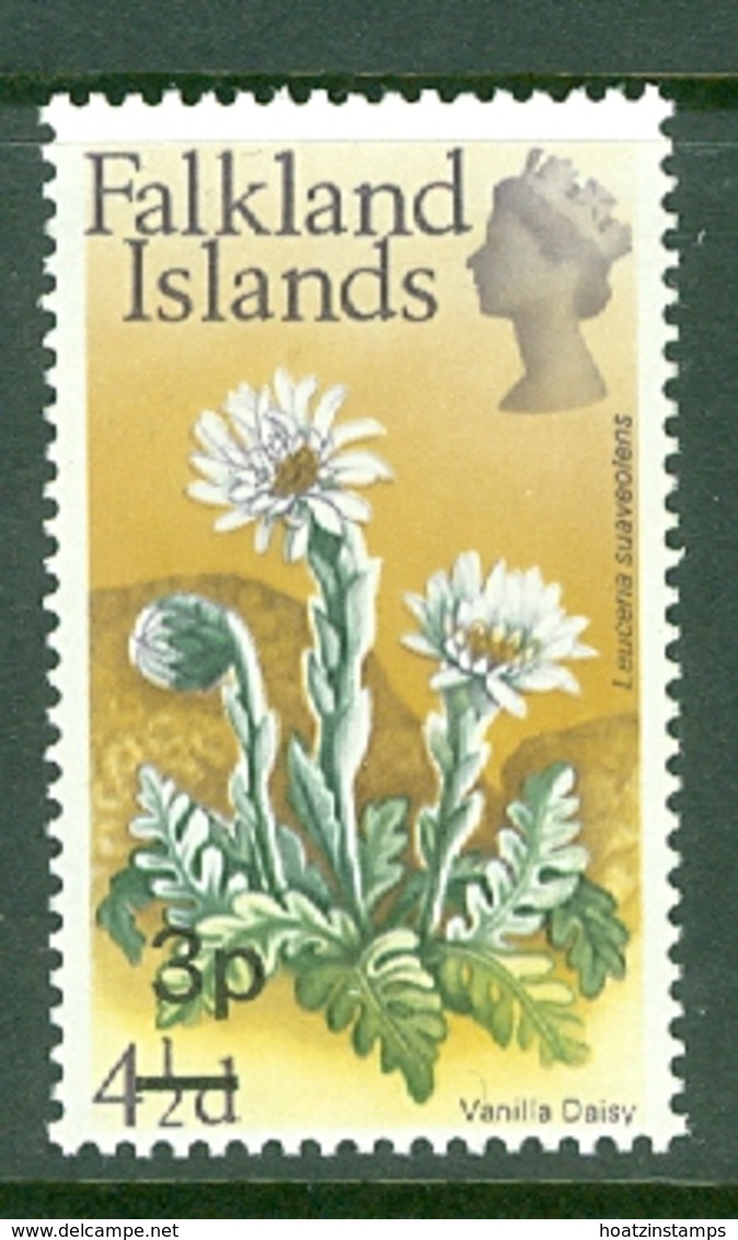 Falkland Is: 1971   QE II - Flowers - Decimal Currency Surcharge   SG268    3p On 4½d       MH - Falkland Islands