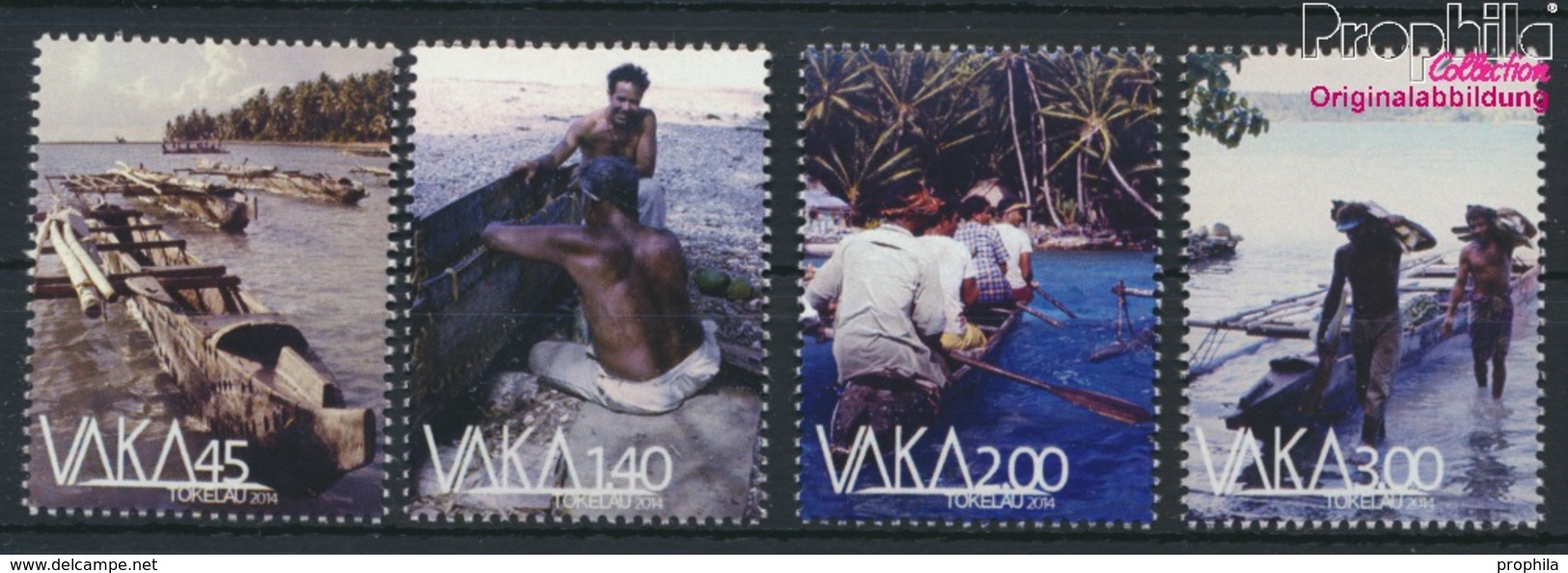 Tokelau 449-452 (kompl.Ausg.) Postfrisch 2014 Boote (9305138 - Tokelau