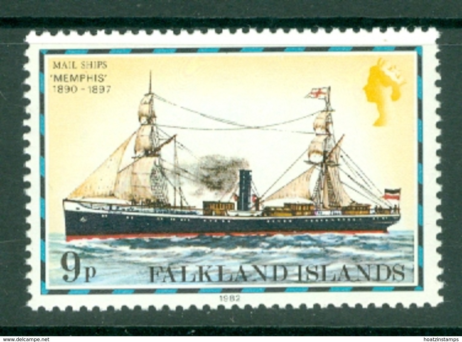 Falkland Is: 1982   Ships  SG339B    9p   ['1982' Imprint Date]    MNH - Falkland Islands