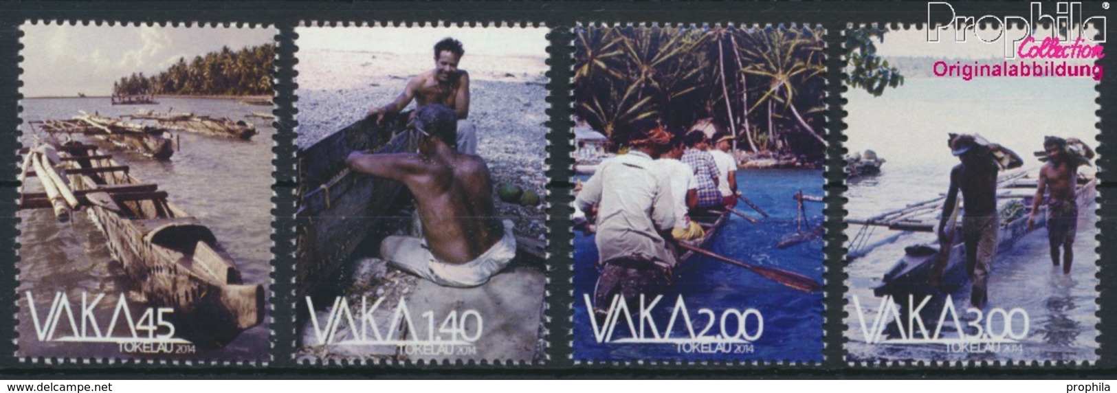 Tokelau 449-452 (kompl.Ausg.) Postfrisch 2014 Boote (9305142 - Tokelau