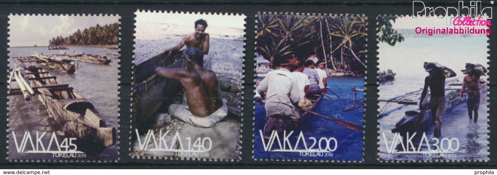 Tokelau 449-452 (kompl.Ausg.) Postfrisch 2014 Boote (9305143 - Tokelau