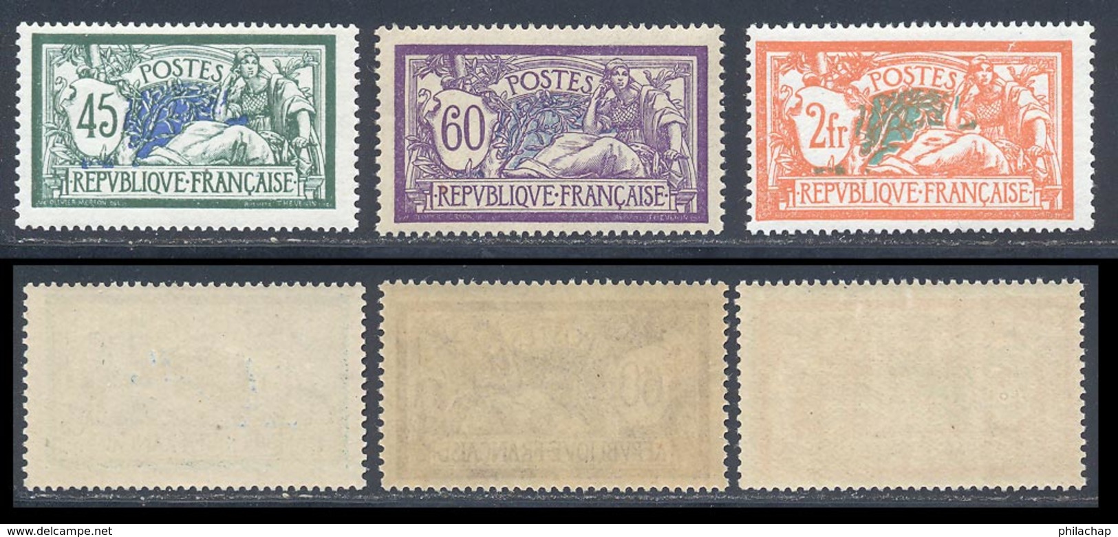 France 1907 Yvert 143 / 145 ** TB - 1900-27 Merson