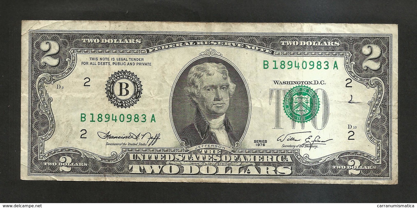 U.S.A. - United States Of America - 2 DOLLARS  - ( SERIES 1976 ) - Billets De La Federal Reserve (1928-...)