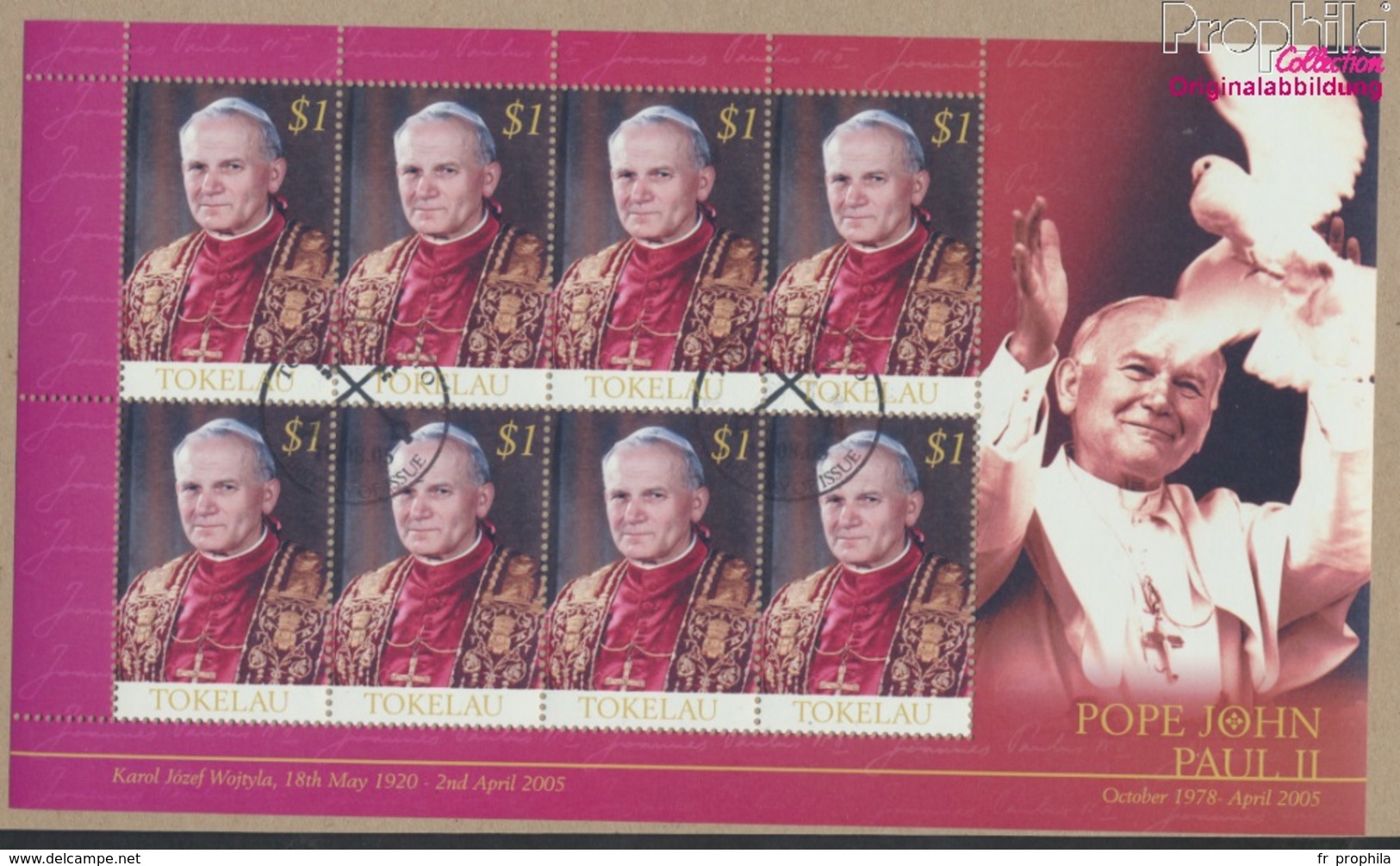 Tokelau 353Klb Feuille Miniature (complète.Edition.) Oblitéré 2005 Pape Jean Paul Ii. (9305272 (9305272 - Tokelau