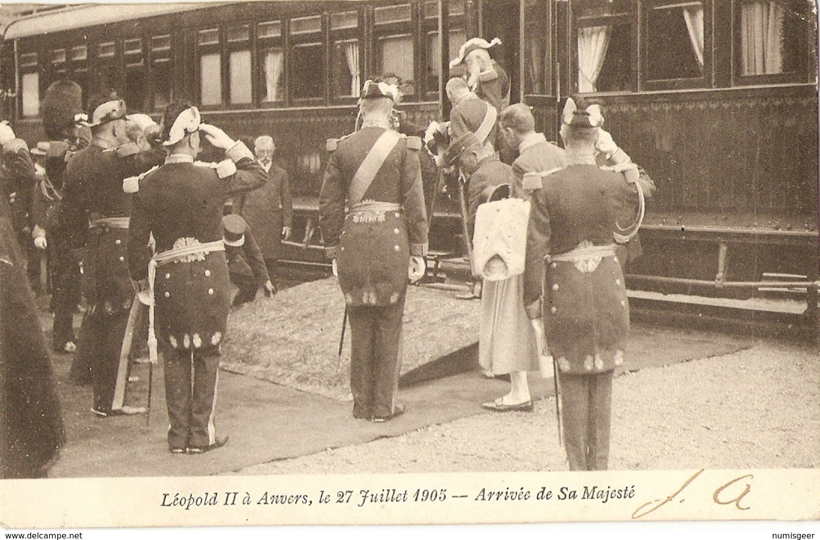 ANVERS  ---  Léopold II à Anvers, Le 27 Juillet 1905 - Arrivée De Sa Majesté - Antwerpen