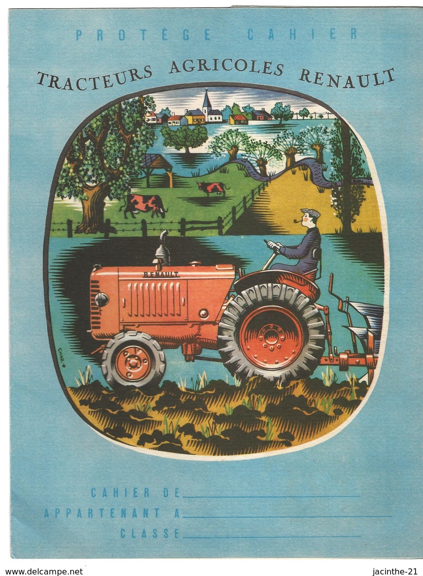 Protège-cahier Tracteur Agricole RENAULT / Table De Pythagore - Book Covers