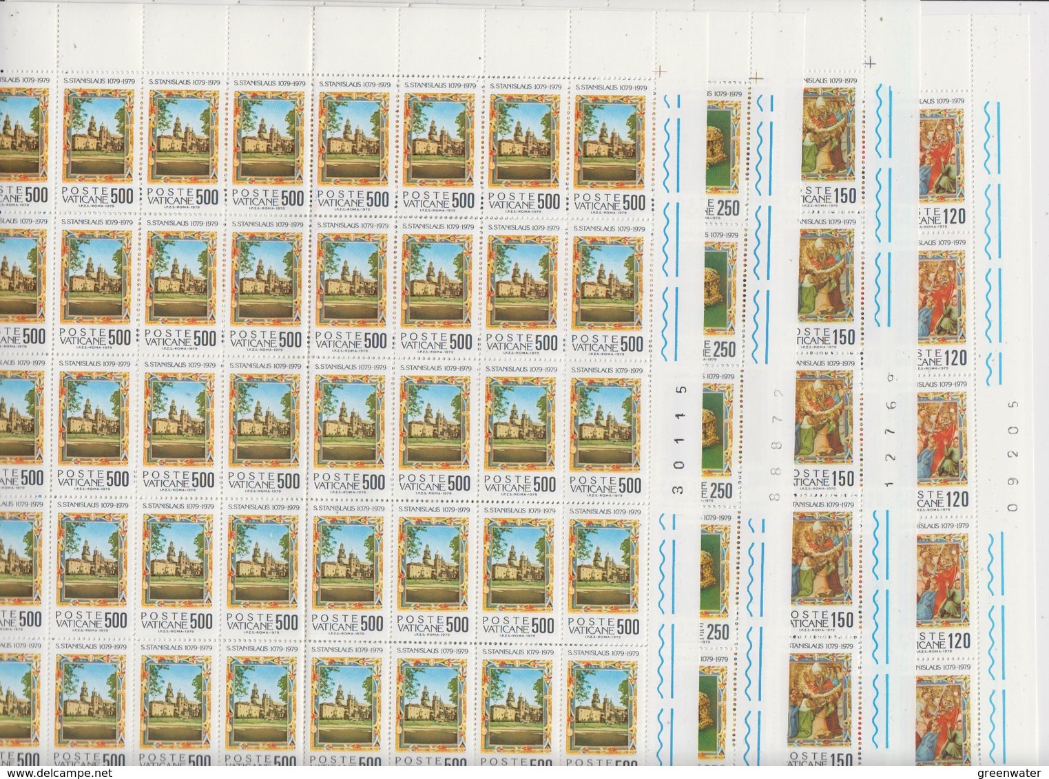 Vatican City 1979 S. Stanislas 4v Complete Sheetlets With Full Margins (shtlt Is 1x Folded) ** Mnh (F7720) - Unused Stamps