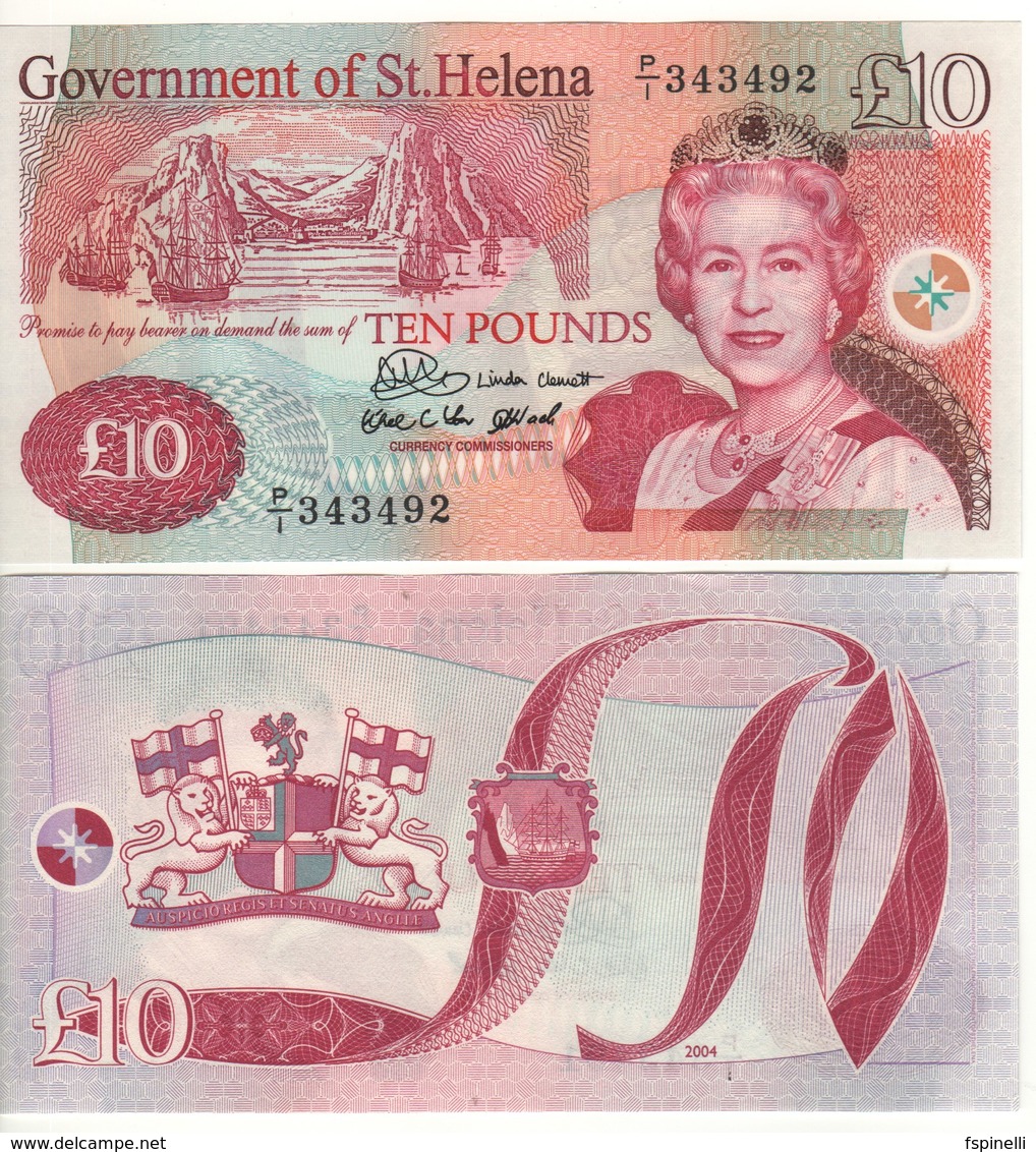 SAINT HELENA  £10    Queen ELIZABETH II   At Right   P12a   (2004)  UNC - Otros & Sin Clasificación