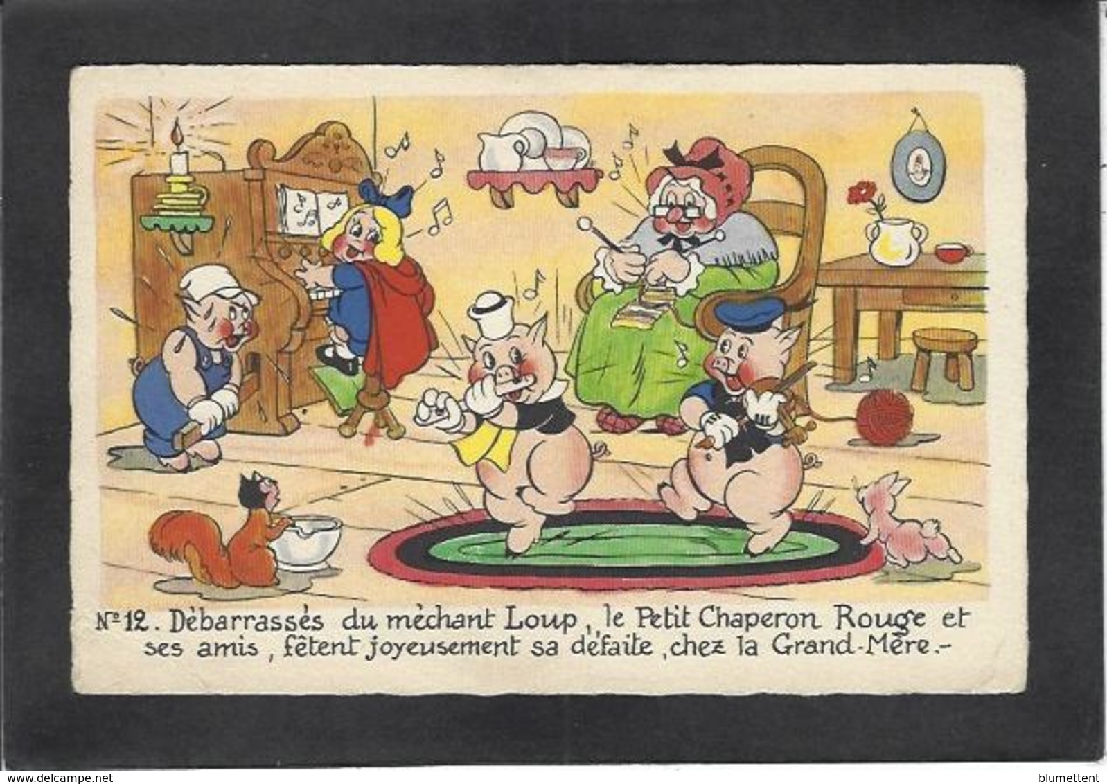 CPA Disney Walt Cochon Pig Séphériadès 12 Le Petit Chaperon Rouge Non Circulé - Autres & Non Classés