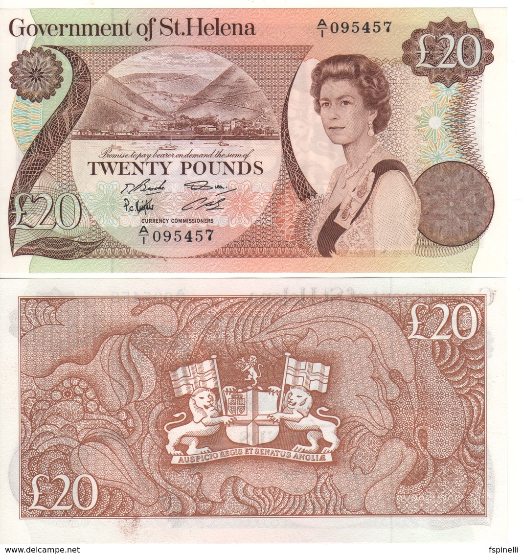 SAINT HELENA  £20    Queen ELIZABETH II   At Right   P10a   (ND 1986)  UNC - Sonstige & Ohne Zuordnung