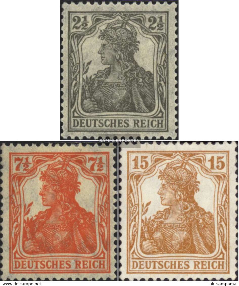 German Empire 98-100 (complete Issue) Unmounted Mint / Never Hinged 1916 Germania WZ 1 - Unused Stamps