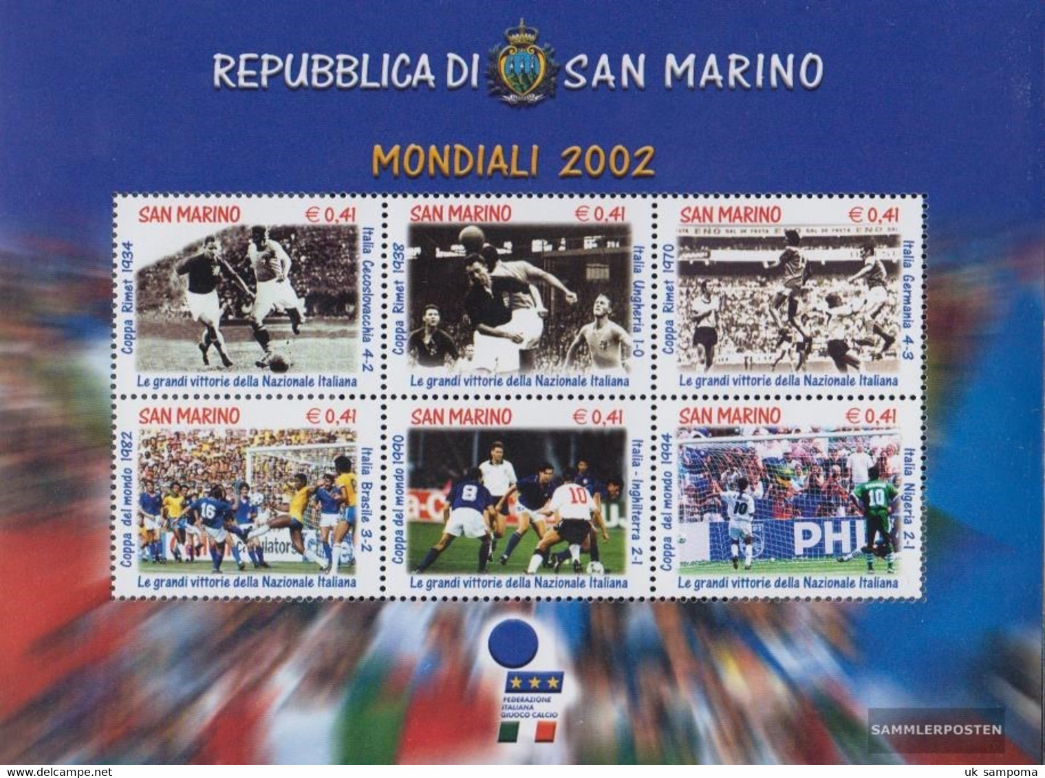 San Marino Block29 (complete Issue) Unmounted Mint / Never Hinged 2002 Football WM02 Japan - Unused Stamps