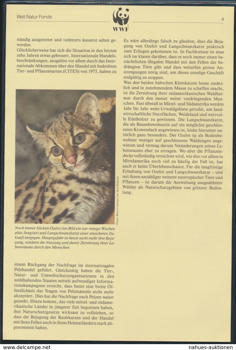 WWF El Salvador 1734-1737 Ozelot und Langschwanzkatze kpl. Kapitel bestehend