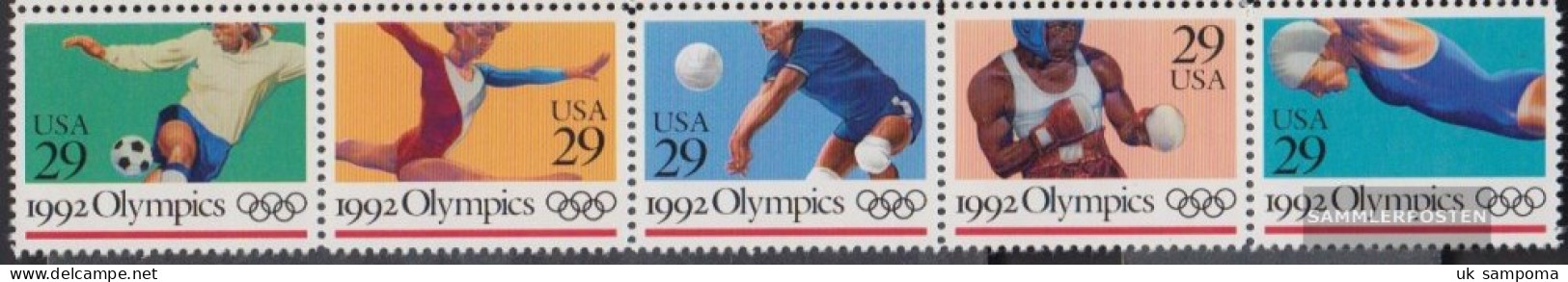 U.S. 2241-2245 Five Strips (complete Issue) Unmounted Mint / Never Hinged 1992 Olympics Summer - Unused Stamps
