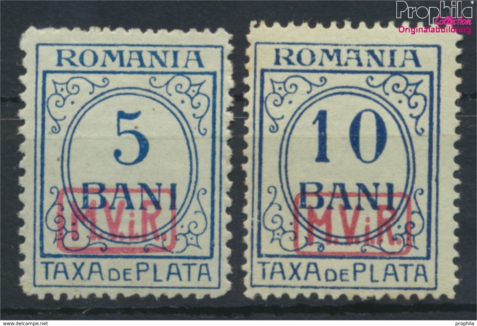 Dt. Militärverw. Rumänien P6-P7 (kompl.Ausg.) Mit Falz 1918 Ziffernzeichnung (9305017 - Sonstige & Ohne Zuordnung