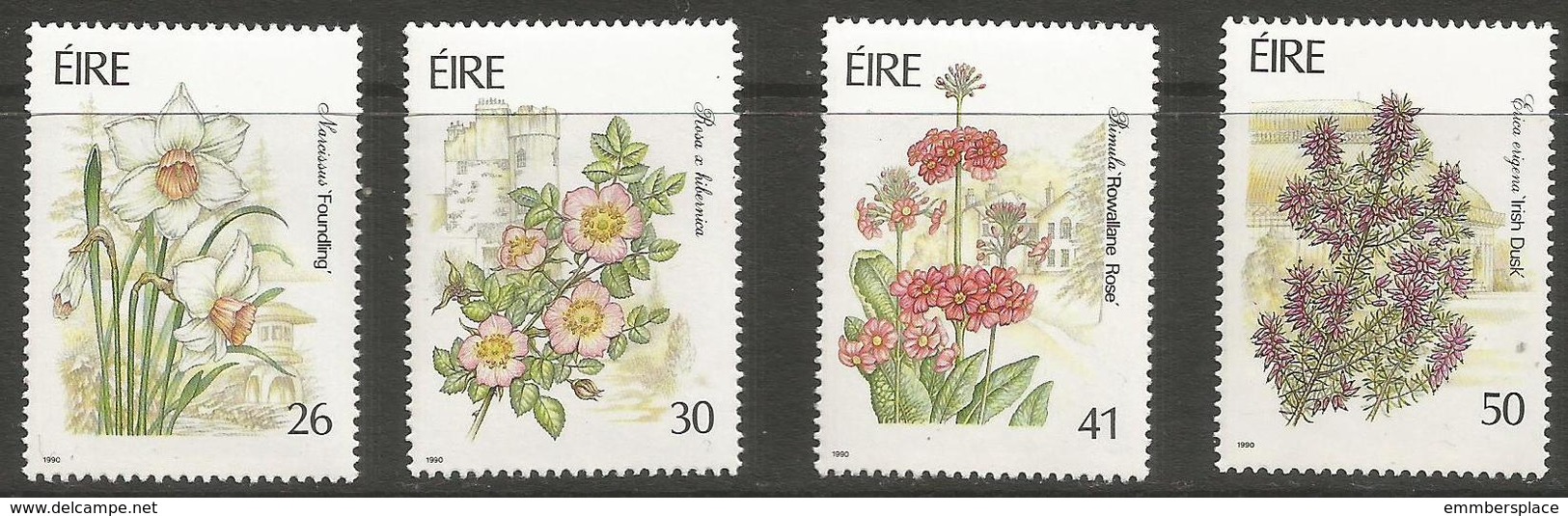 Ireland - 1990 Garden Flowers MNH **  SG 781-4 - Unused Stamps