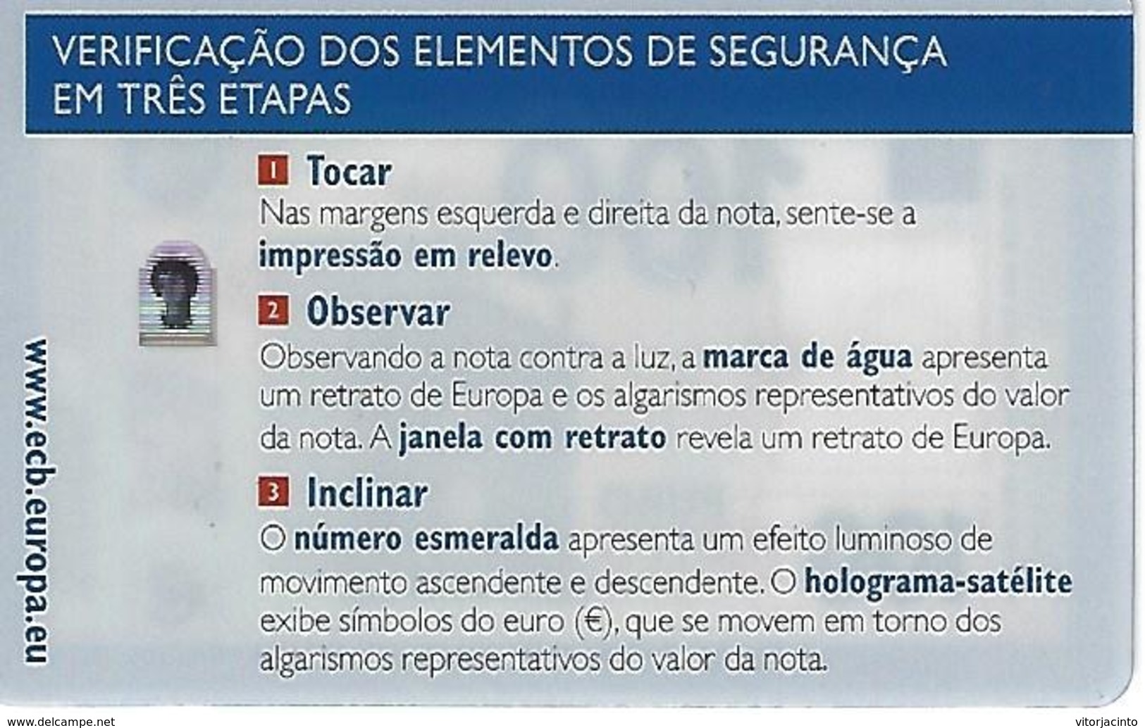 PORTUGAL - 100 Euro Hologram Security Plastic Card - Altri & Non Classificati