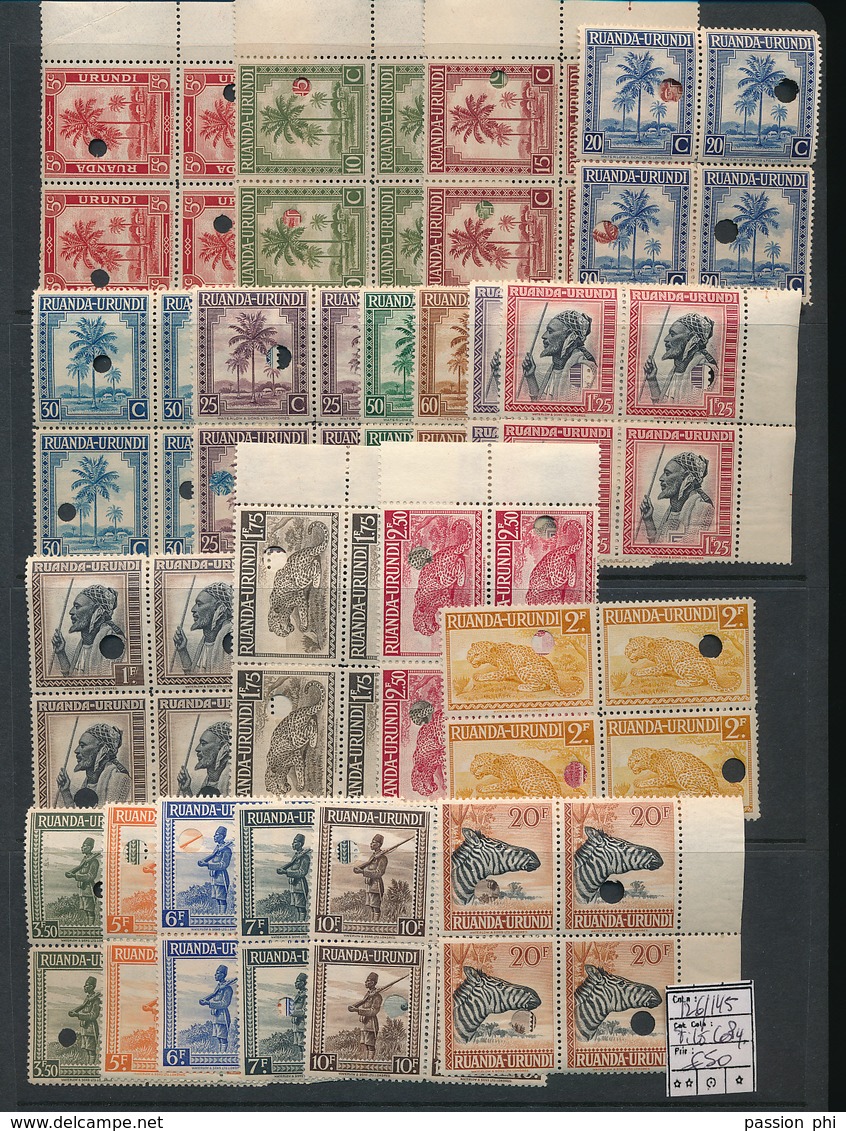 RUANDA URUNDI  COB 126/145 FILE COPIES  MNH SANS CHARNIERE - Neufs