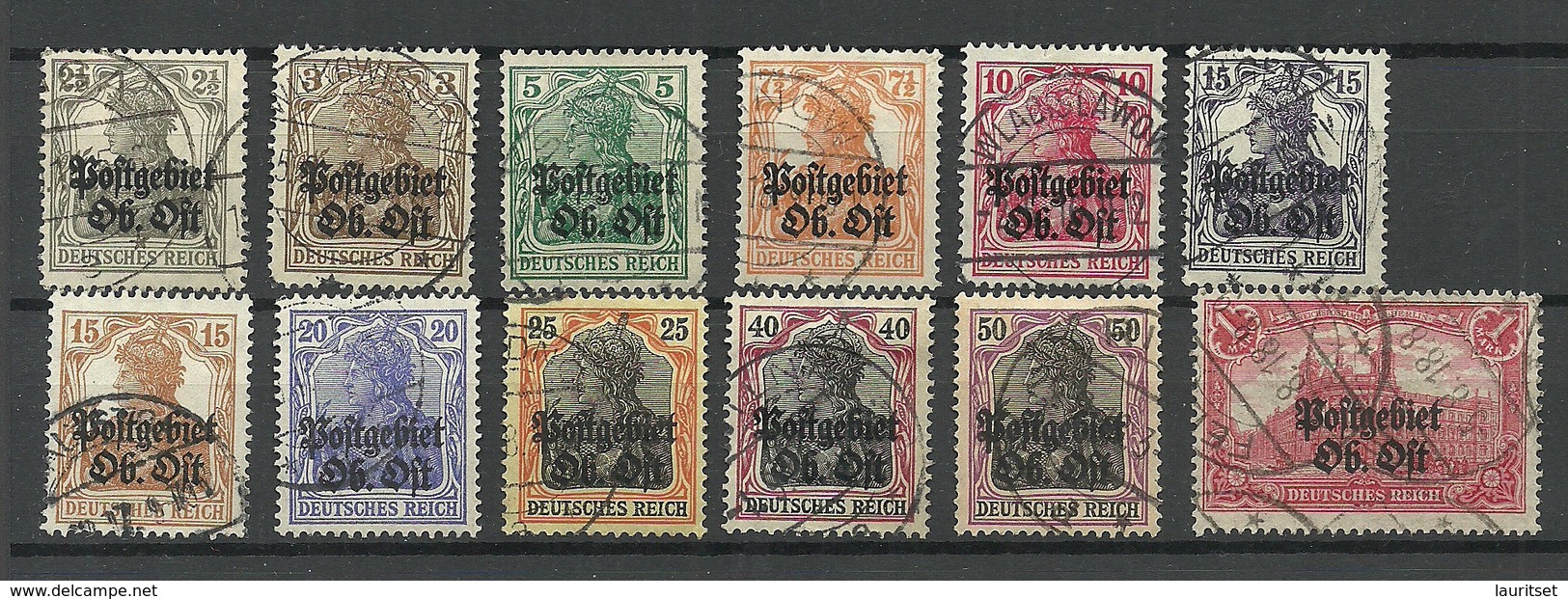 German Occupation Ober-Ost 1916/18 Estonia Latvia Lithuania O - Bezetting 1914-18