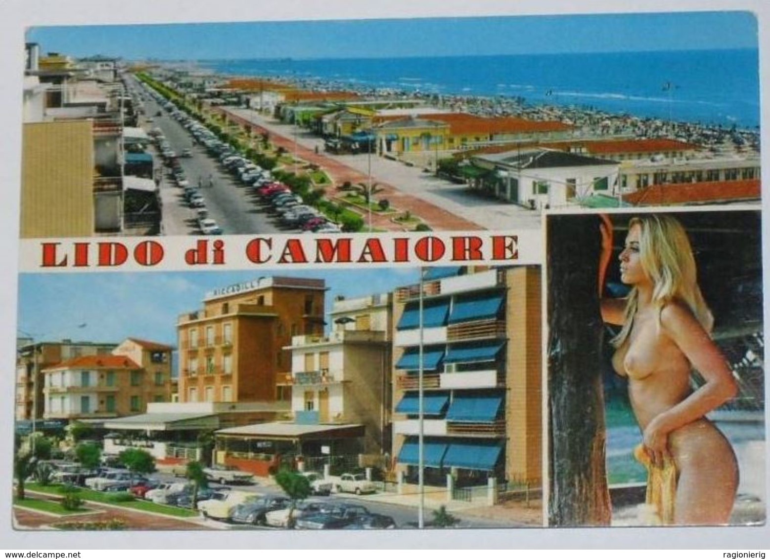 LUCCA - Lido Di Camaiore - 2 Vedute + Pin Up - Shirtless - Naked - Donnina Nuda Sexy - Nudo - 1987 - Lucca