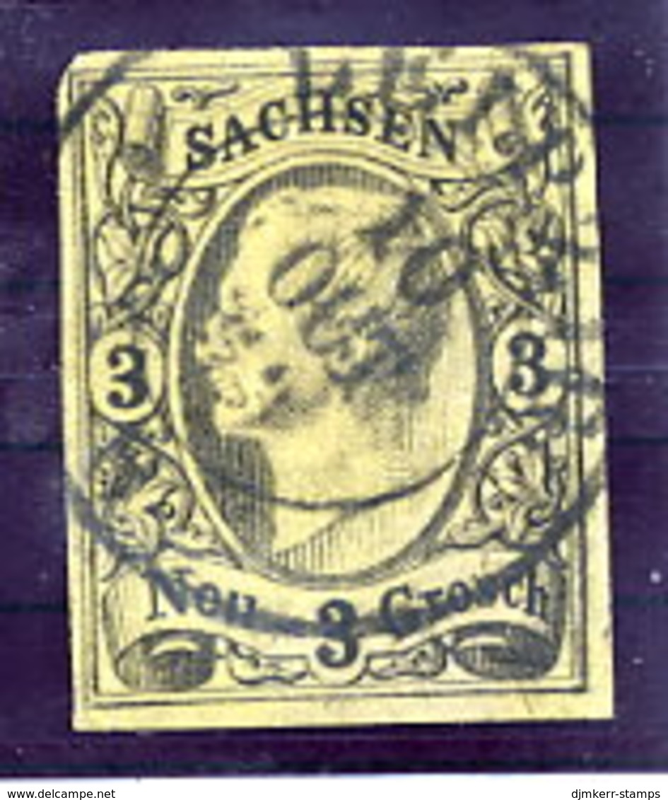 SAXONY 1855 Johann I  3 Ngr. Used.  Michel 11 - Saxe