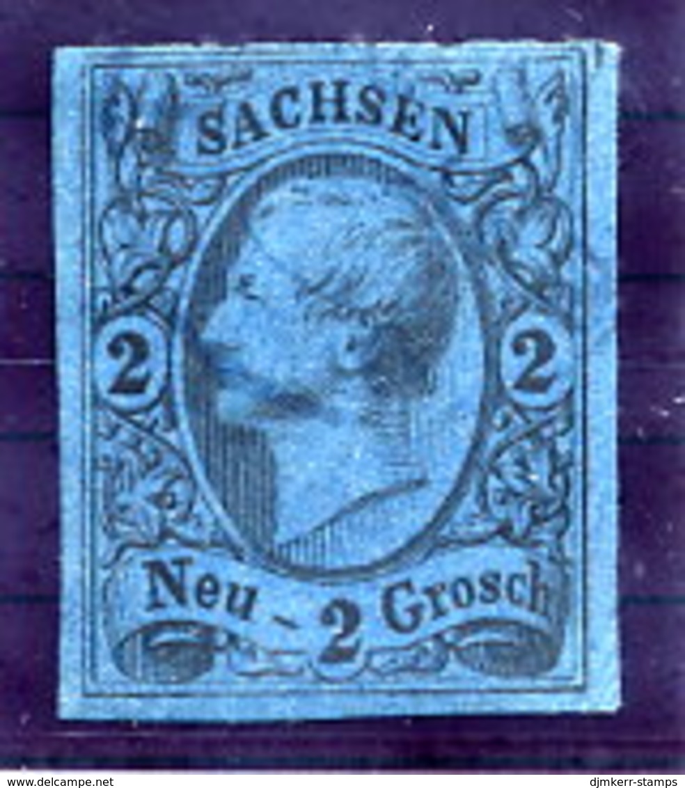 SAXONY 1855 Johann I  2 Ngr. Used.  Michel 10 - Saxe