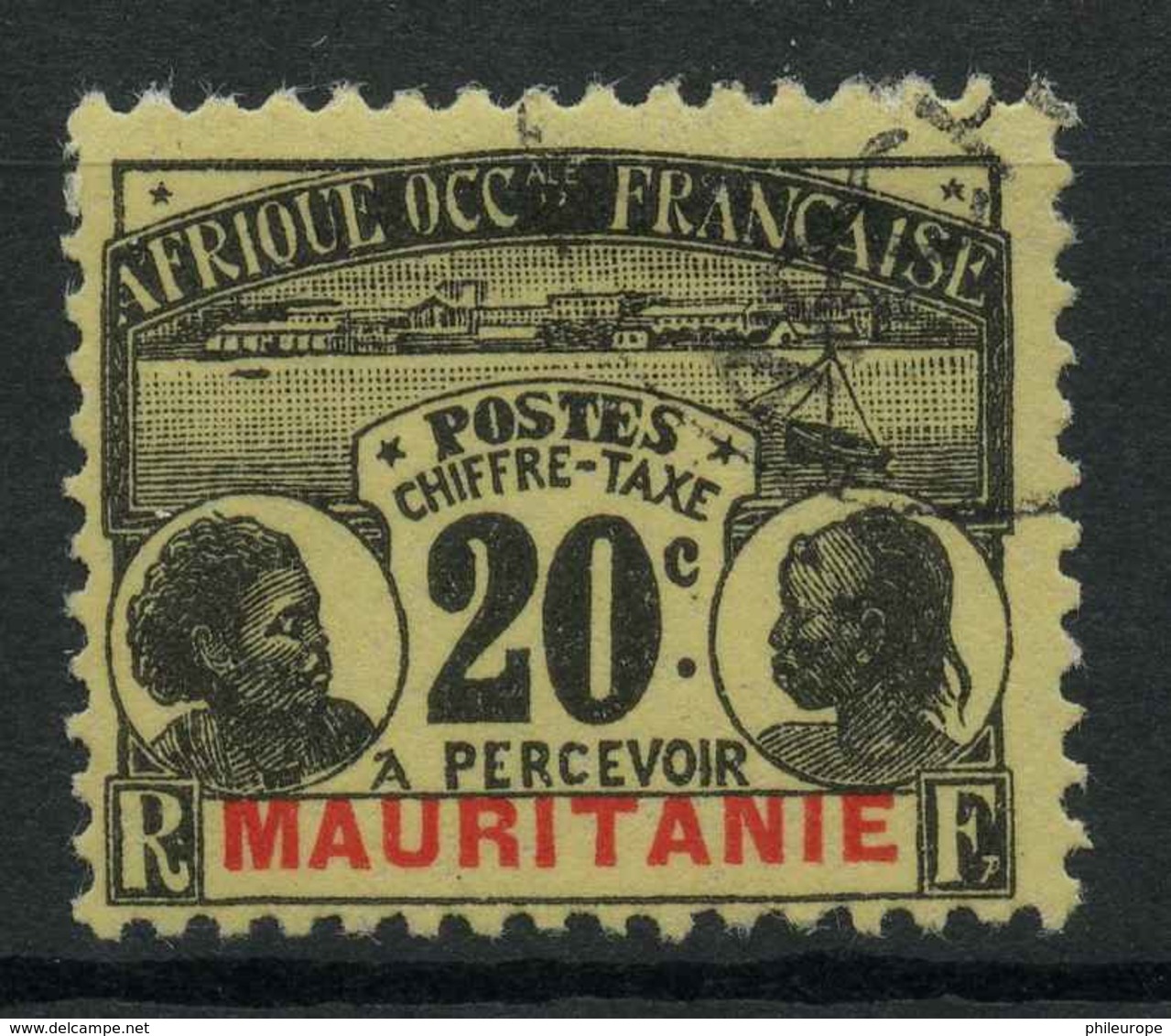 Mauritanie (1906) Taxe N 12 (o) - Oblitérés