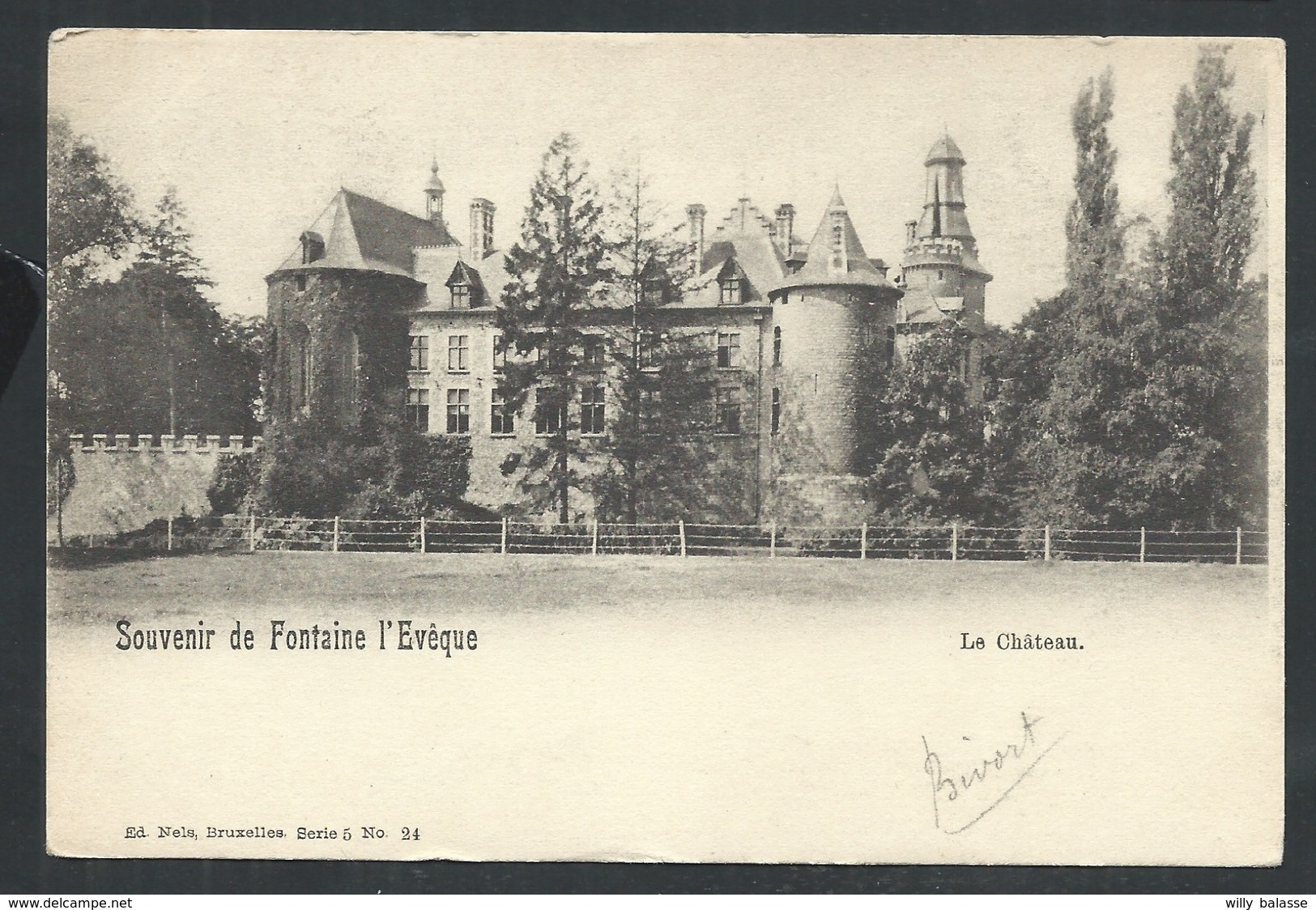 +++ CPA - Souvenir De FONTAINE L'EVEQUE - Le Château - Nels Série 5 N° 24   // - Fontaine-l'Evêque