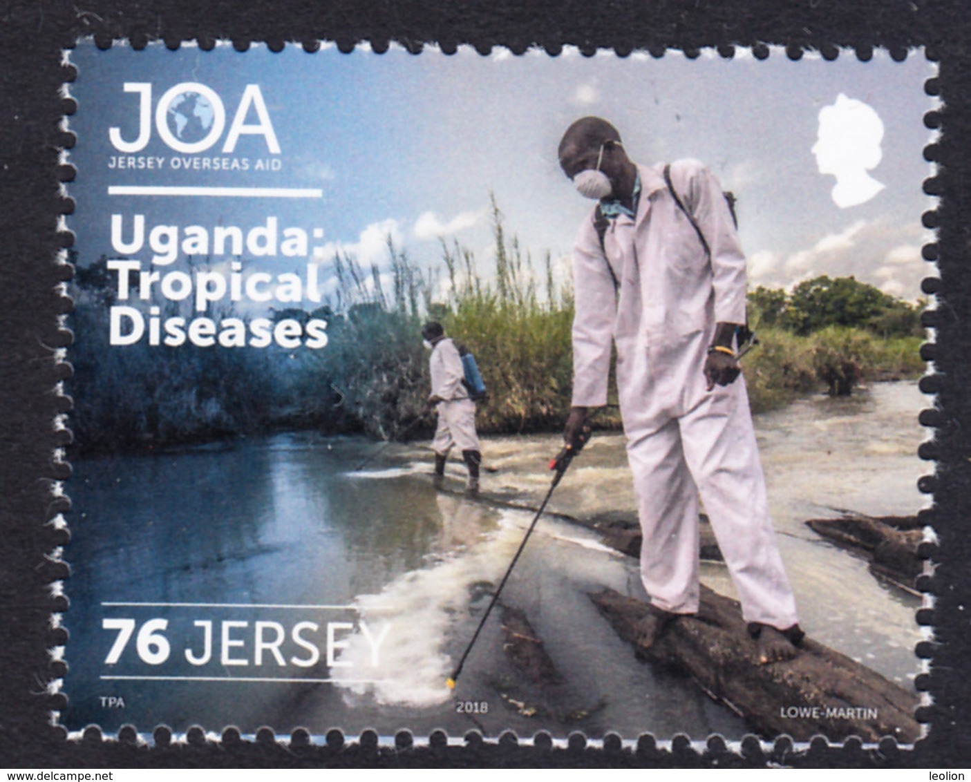 UGANDA Assistance To Tropical Diseases On 2018 JERSEY Stamp Ouganda - Uganda (1962-...)