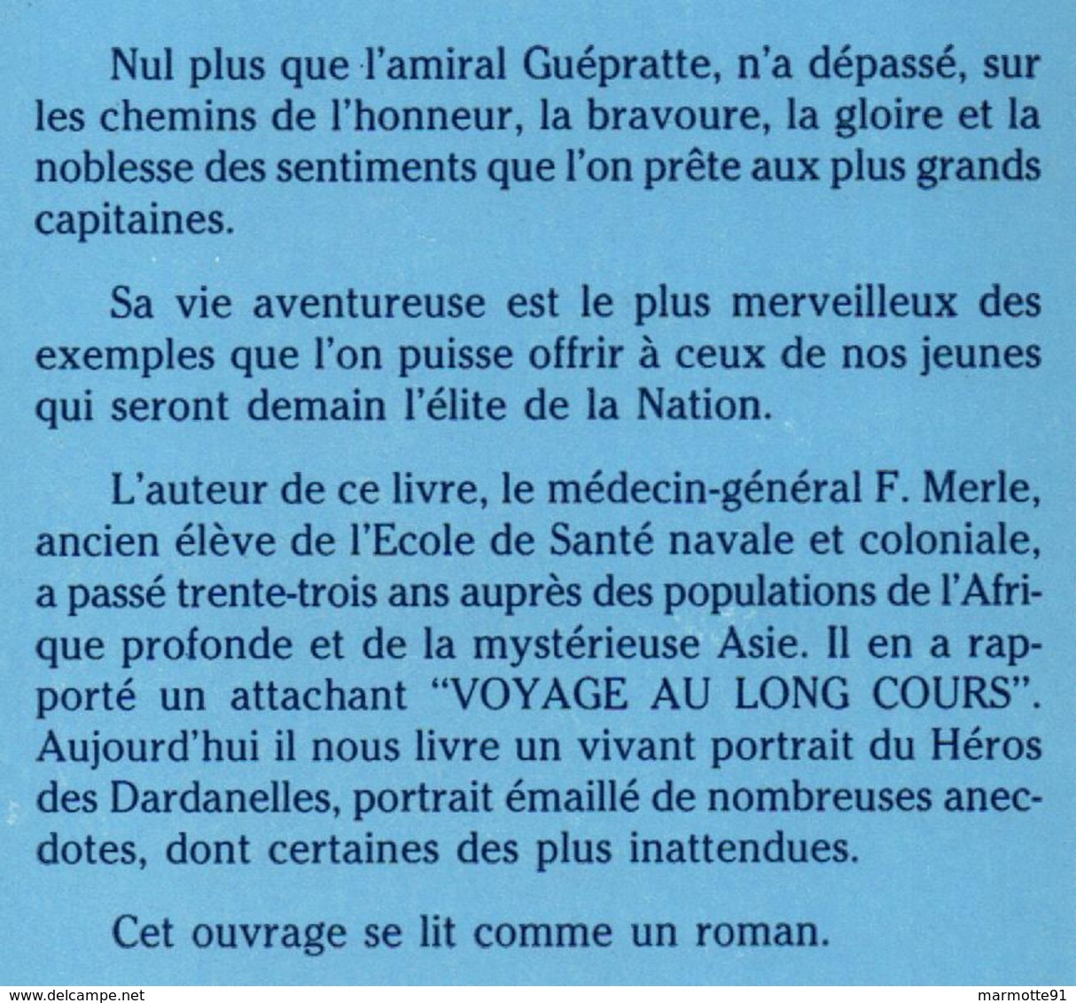 AMIRAL GUEPRATTE MARINE GUERRE DARDANELLES BIZERTE BREST - Français