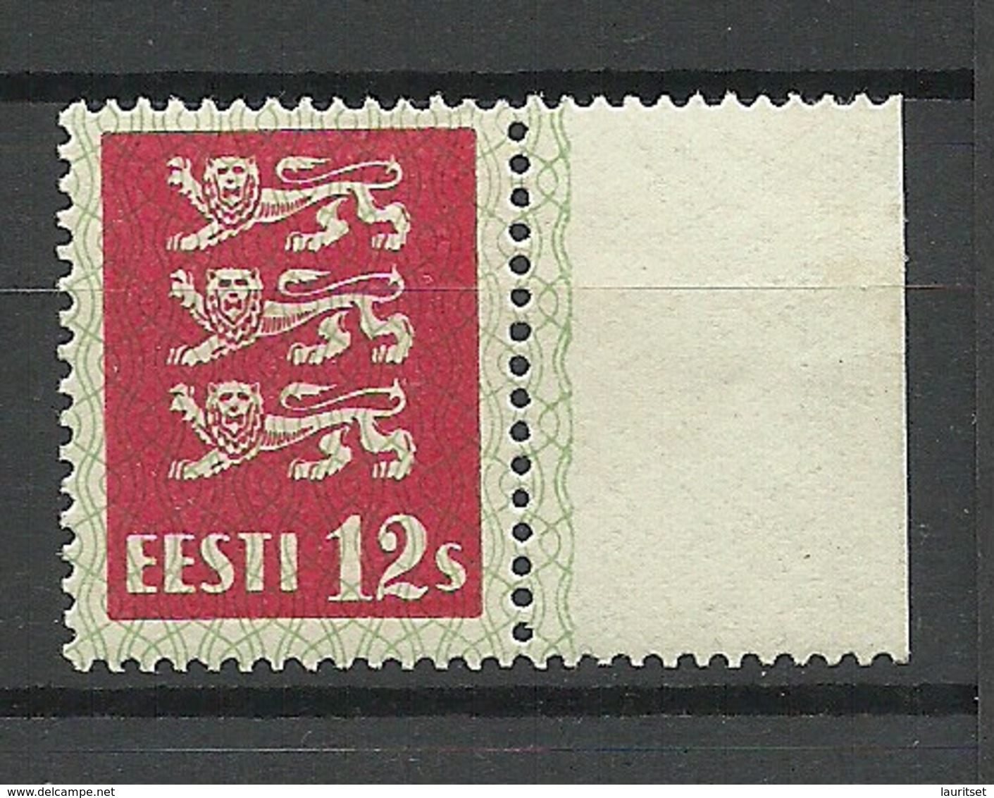 ESTLAND Estonia 1928 Michel 80 (dickes Papier) Mit Bogenrand MNH - Estland