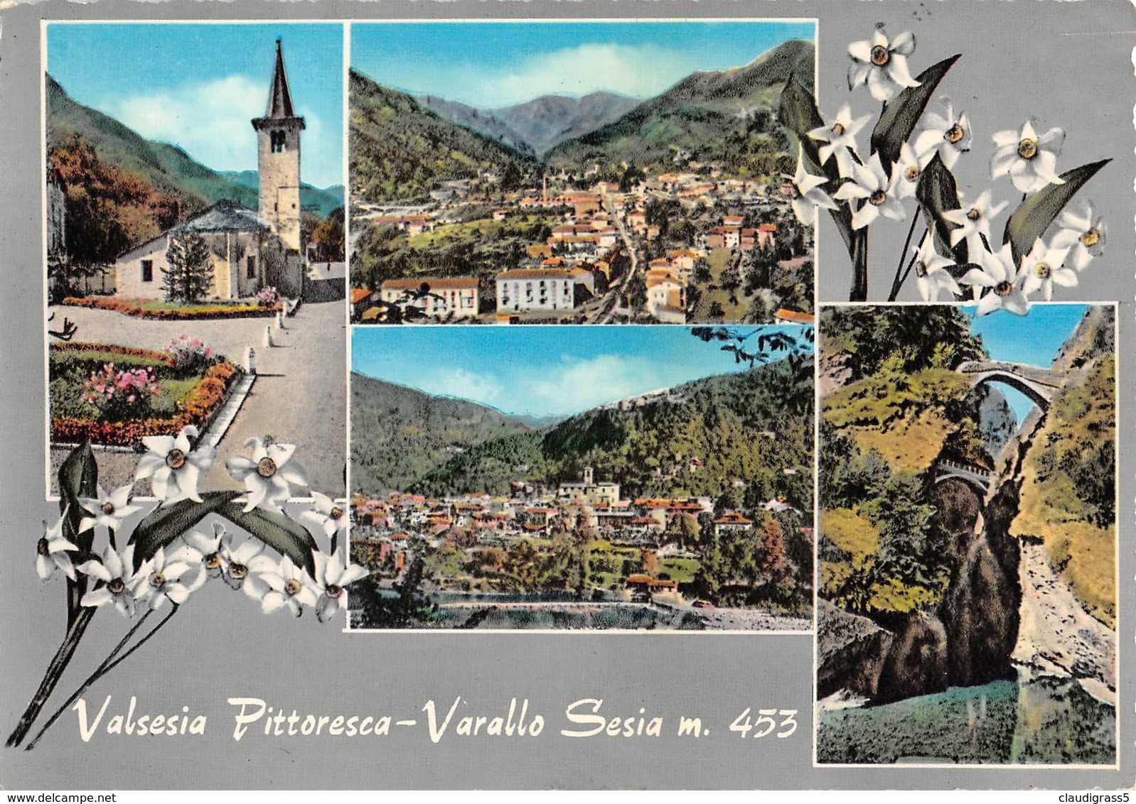 0400 "VALSESIA PITTORESCA - VARALLO SESIA (VC)" CART. ORIG. SPED. 1963 - Otros & Sin Clasificación