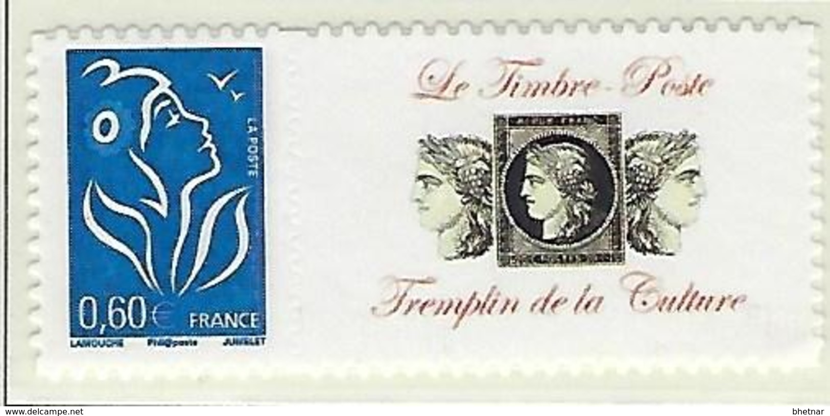 FR Personnalisés YT 3966A " Marianne Lamouche 0.60€  Adhésif " 2006 Neuf** - Autres & Non Classés
