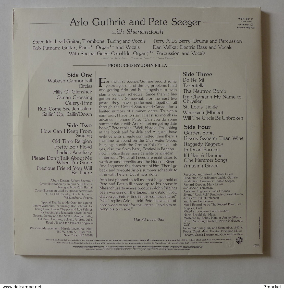 LP/ Arlo Guthrie, Pete Seeger - Precious Friend - Country Et Folk