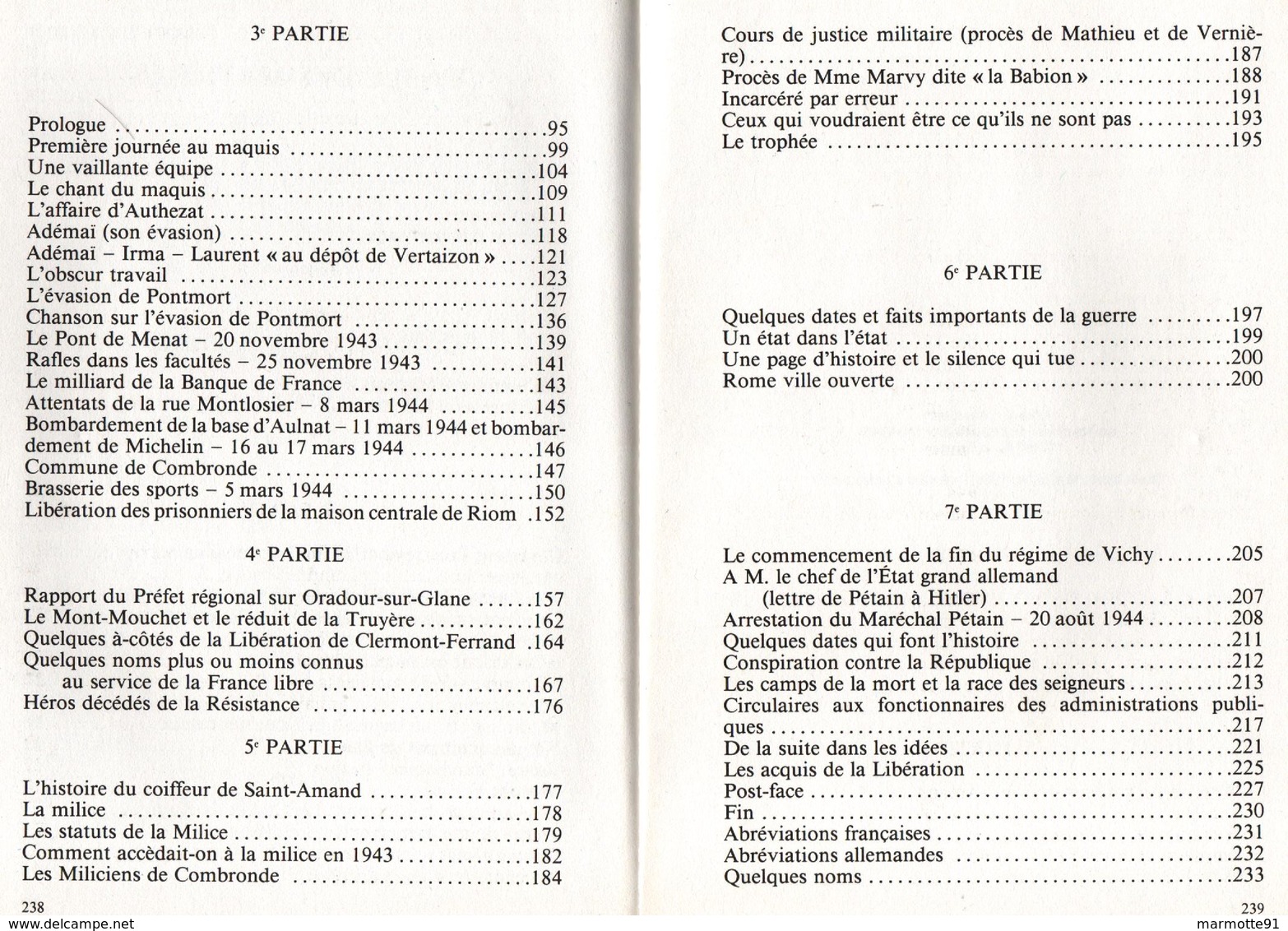 AUVERGNE COMBAT POUR LA LIBERTE SOUVENIR AGENT A.S. S.R. 2e BUREAU CONTRE ESPIONNAGE 1941 1944 - 1939-45