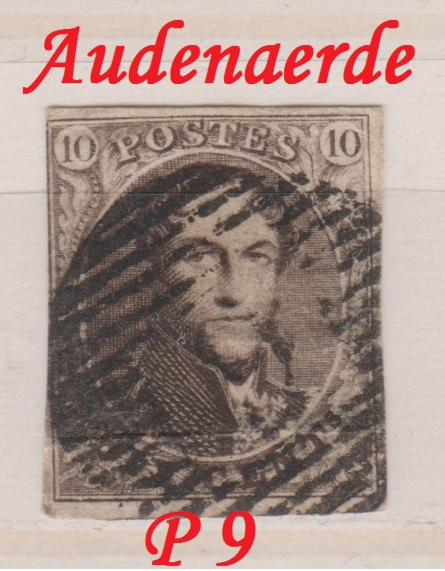 RéfP. 165 - Belgique - 1849-50 - Obl. - COB 3  - P 9 Audenaerde  - - 1849-1850 Médaillons (3/5)