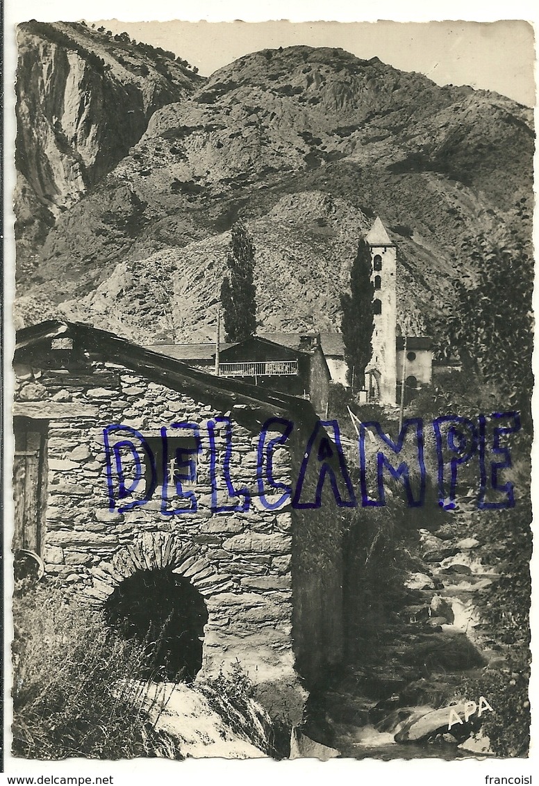 Valls D'Andorra. Canillo. L'Eglise. Sté Des Cartes Postales. APA-POX. Véritable Photo Au Bromure 1950 - Andorre