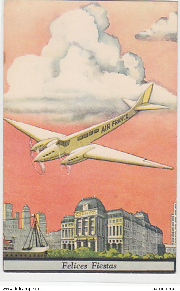 Carte Pubbl. Air France Sur  Carte De Voeux Argentine - 1934    (190416) - Otros & Sin Clasificación