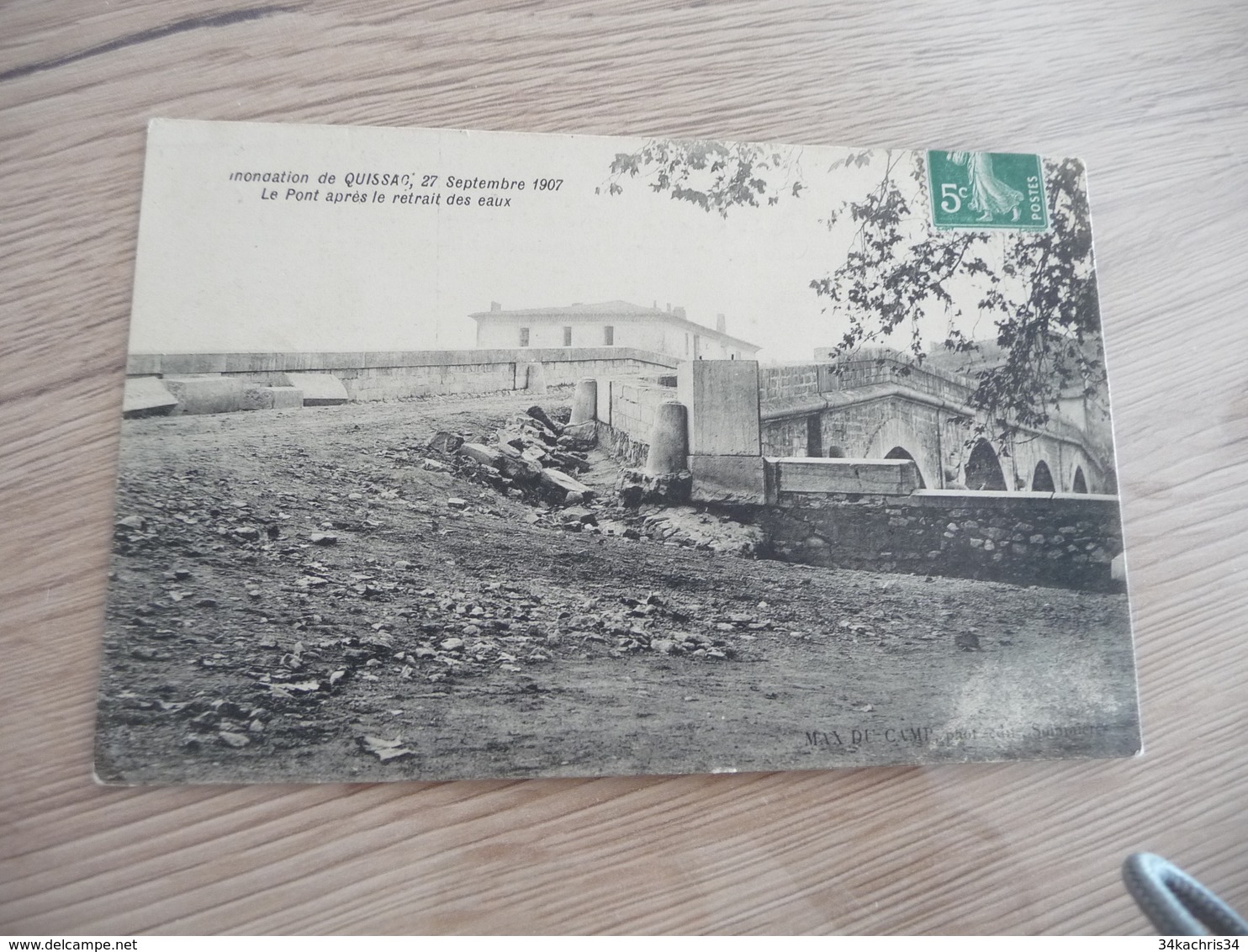 CPA 30 Quissac Inondation 27/09/1907 Le Pont Après Le Retrait Des Eaux  BE - Quissac