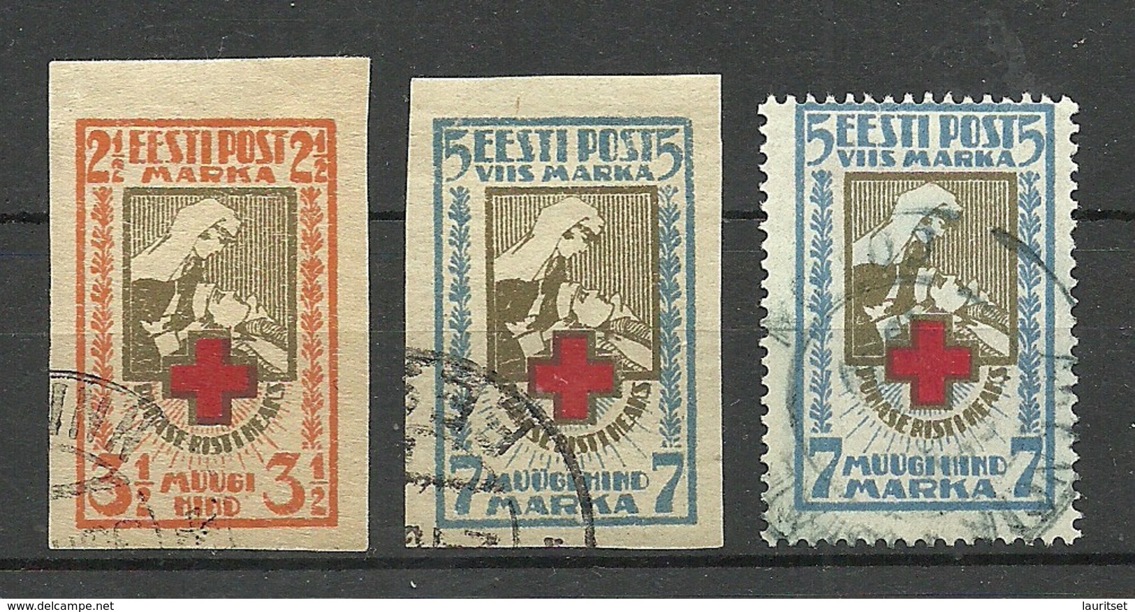 Estland Estonia 1921/22 Michel 29 - 30 B & 30 A O - Estonia