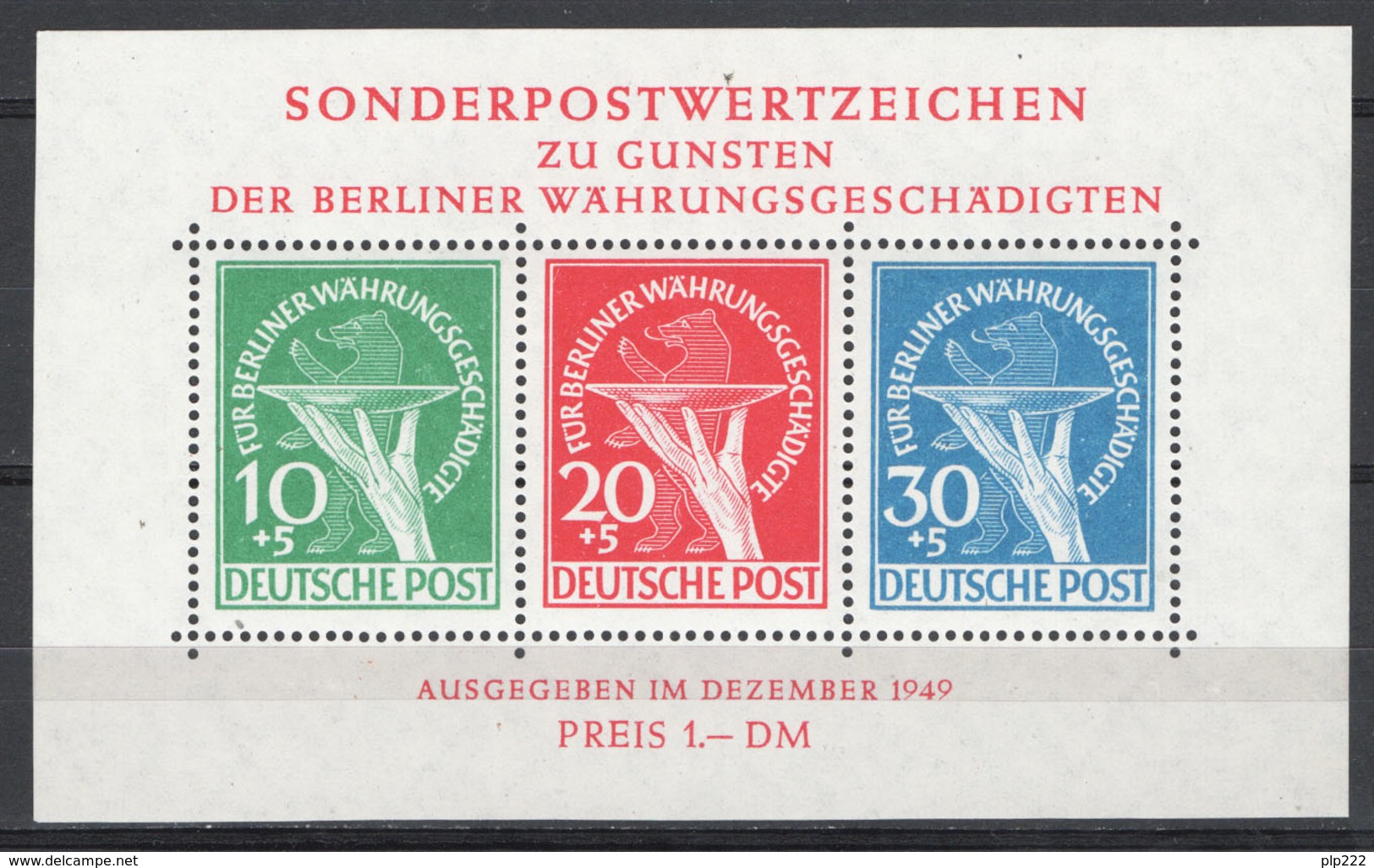 Germania Berlino 1949 Unif. BF1 **/MNH VF - Ungebraucht