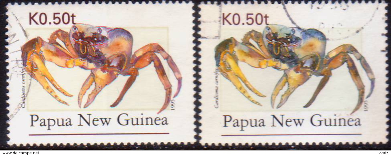 PAPUA NEW GUINEA 1995 SG #773 50t Used Two Shades Crabs - Papua-Neuguinea