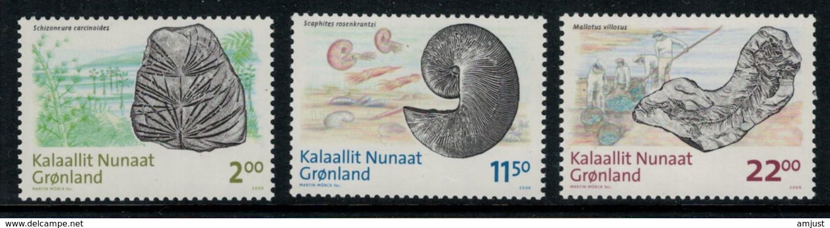 Groenland 2009 // Fossiles Timbres Neufs ** MNH No.510-511-512 Y&T - Neufs