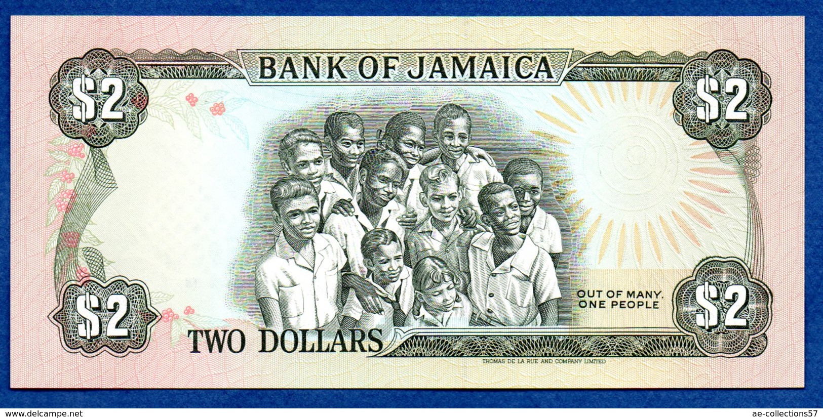 Jamaique -  2 Dollars 1/2/93    - Pick # 69  -  état   UNC - Jamaica