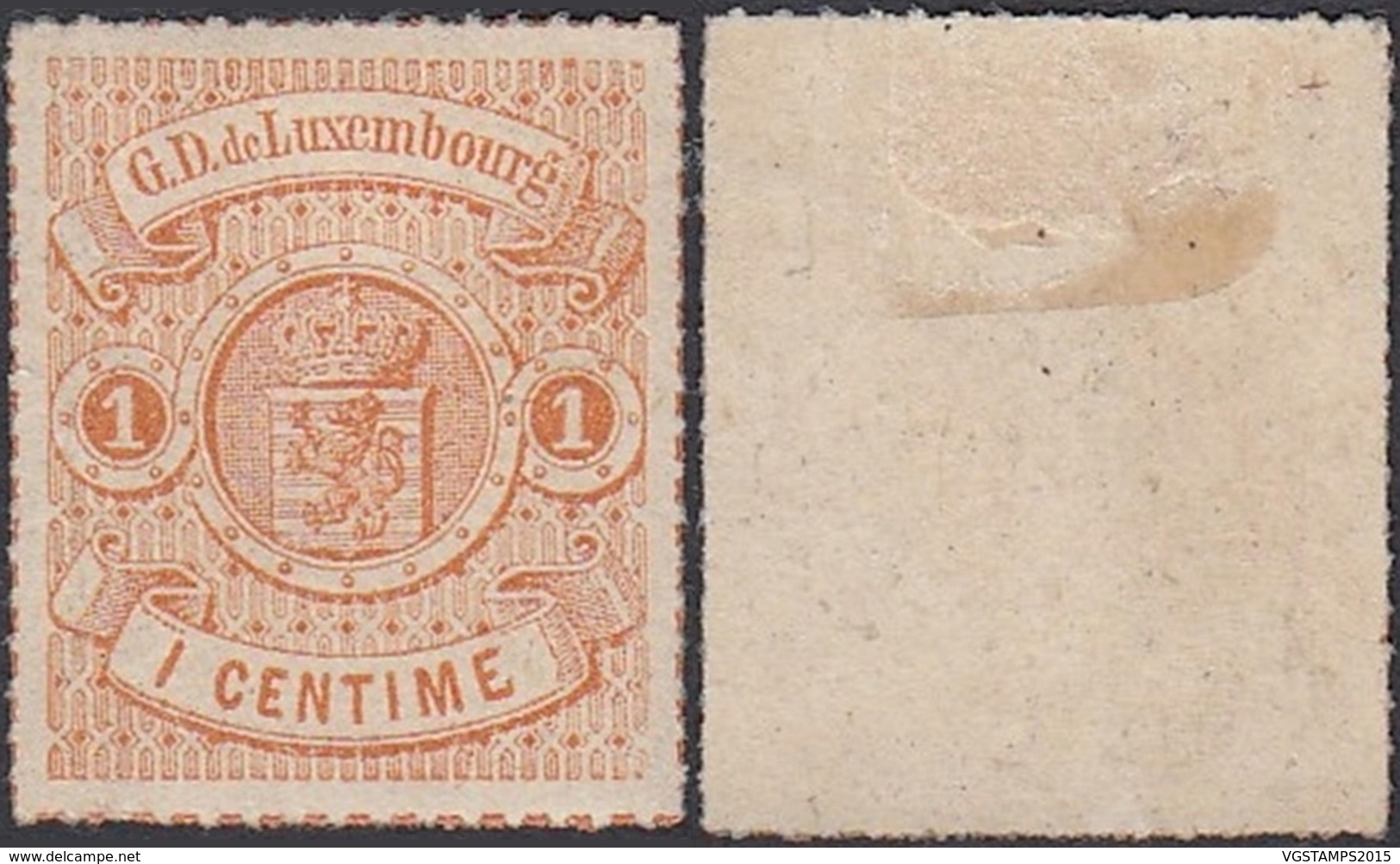 Luxembourg 1865 - Timbre Neuf Sans Gomme.  Pri Fix Nr. 16 A. Brun Orange.  (EB) DC-2848 - Autres & Non Classés