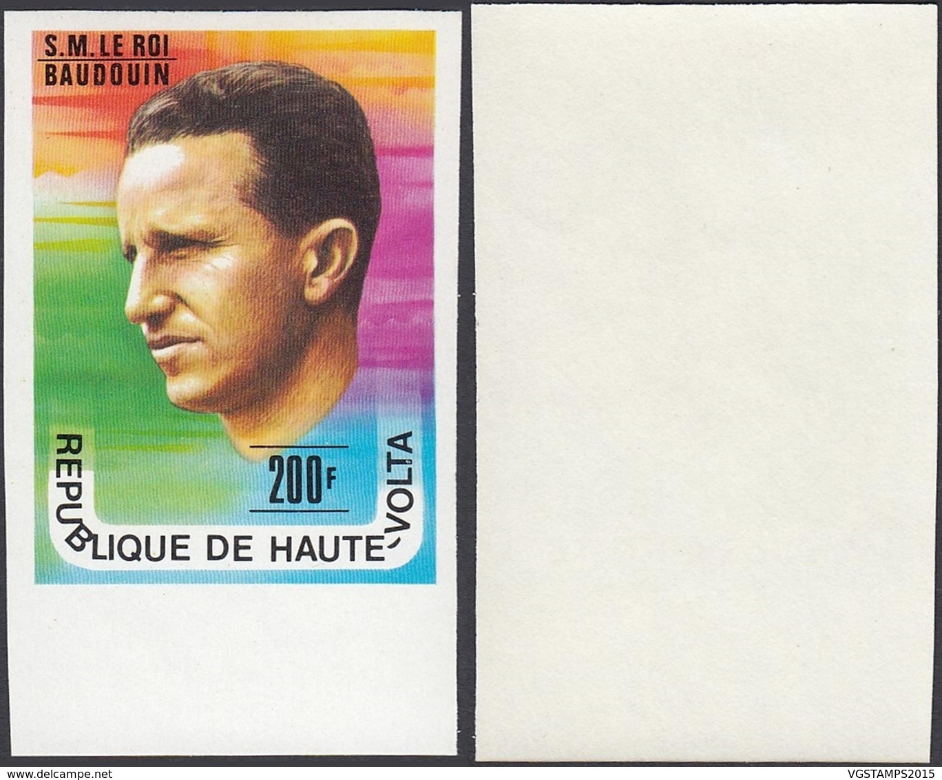 Republique De Haute Volta 1980- - Timbre Neuf Sans Charnière + Bloc. Roi Baudouin (EB) DC-2854 - Burkina Faso