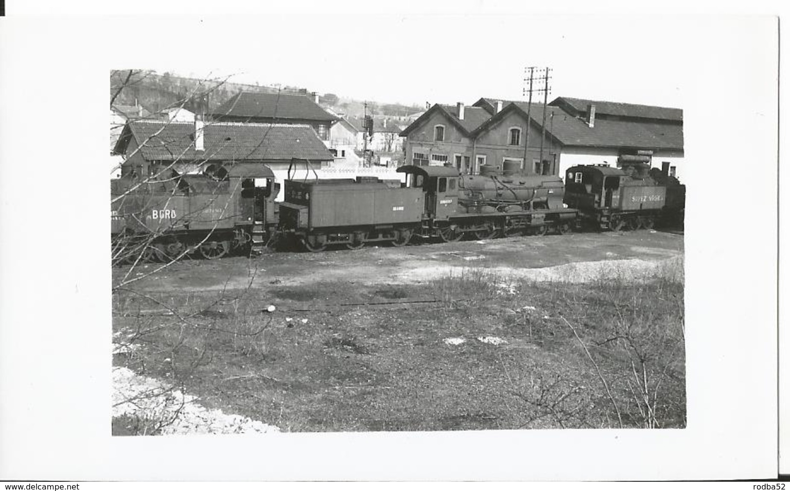 Photo - Locomotive 230 B 507 à Langres En 1956  - Thème Chemin De Fer - Train   - - Trains